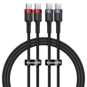 [Pachet 2x] Cablu date Fast Charge Type-C Baseus 100W, 5A, 2m, P10318306003-01