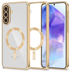 Husa pentru  Samsung Galaxy A36 cu MagSafe si protectie pentru lentile anti-shock 1.5 mm transparent - Auriu