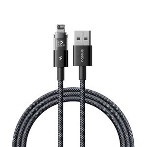 Cablu incarcare iPhone 2.4A Baseus, negru, 2m, P10382700121-01