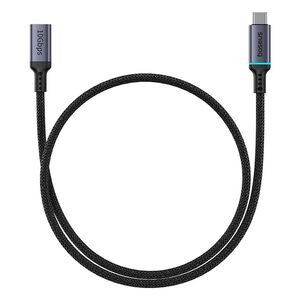Cablu de date type-c tata la type-c mama, 4k@60hz, pd100w, 10gbps, 1m Baseus, negru, B0063370C111-01