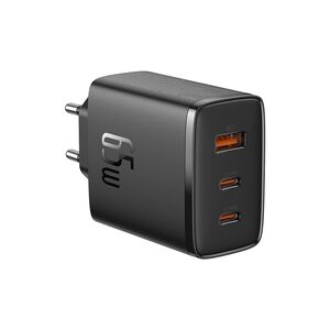 Incarcator priza Baseus - wall charger cube pro (p10152301113-00) - fast charger, 2x type-c, usb, 65w - negru