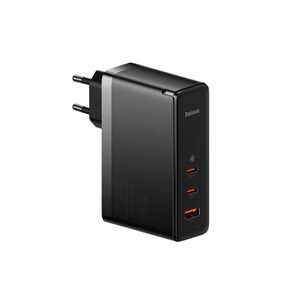 Incarcator priza Fast Charge 3in1 Baseus GaN5 Pro, 140W cu cablu type-c la type-c 1m, negru