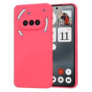 Husa pentru  Nothing Phone (3a) Liquid Silicone, subțire, captusita cu microfibra, anti amprentă, protectie cameră foto, Fucsia
