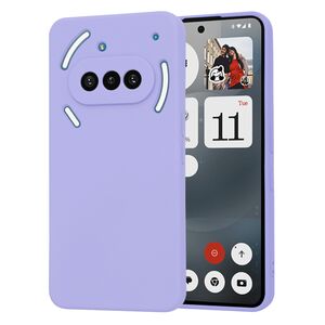 Husa pentru  Nothing Phone (3a) Liquid Silicone, subțire, captusita cu microfibra, anti amprentă, protectie cameră foto, Lavanda