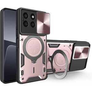 Husa pentru  Honor X8c cu protecție pentru cameră și suport magnetic integrat Ring Shockproof, Roz