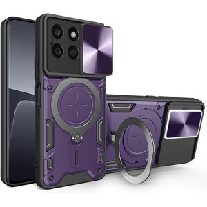 Husa pentru  Honor X8c cu protecție pentru cameră și suport magnetic integrat Ring Shockproof, Mov