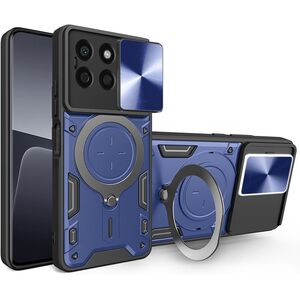Husa pentru  Honor X8c cu protecție pentru cameră și suport magnetic integrat Ring Shockproof, Albastru