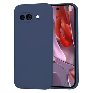 Husa pentru  Google Pixel 9A Liquid Silicone, subțire, captusita cu microfibra, anti amprentă, protectie cameră foto, Albastru