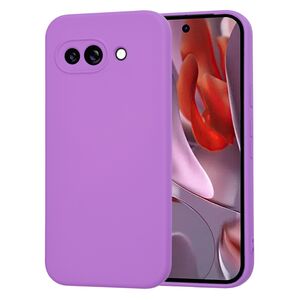 Husa pentru  Google Pixel 9A Liquid Silicone, subțire, captusita cu microfibra, anti amprentă, protectie cameră foto, Mov