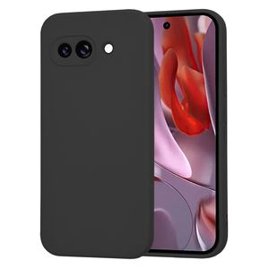 Husa pentru  Google Pixel 9A Liquid Silicone, subțire, captusita cu microfibra, anti amprentă, protectie cameră foto, Negru