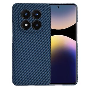 Husa pentru  Xiaomi Redmi Note 14 Pro+ Plus CarbonFiber UltraSlim, Lightweight, Albastru