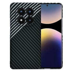 Husa pentru  Xiaomi Redmi Note 14 Pro+ Plus CarbonFiber UltraSlim, Lightweight, Gri inchis