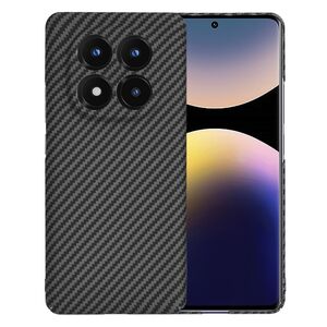 Husa pentru  Xiaomi Redmi Note 14 Pro+ Plus CarbonFiber UltraSlim, Lightweight, Negru