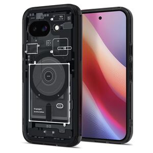Husa pentru  iPhone 16e Spigen - Ultra Hybrid Zero One MagSafe - Negru royal