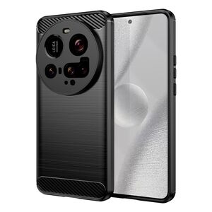 Husa pentru Xiaomi 15 Ultra Carbon Liquid Silicone, Negru