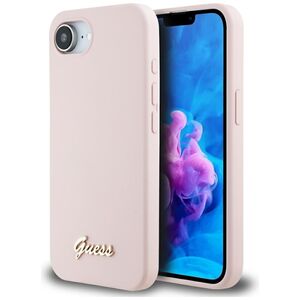 Husa premium pentru  iPhone 16e Guess Elegance Series - Roz neon