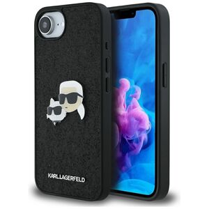 Husa premium pentru  iPhone 16e Karl Lagerfeld superior quality - Negru print