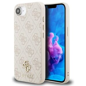 Husa premium pentru  iPhone 16e compatibila MagSafe Guess Luxury Series - Bej