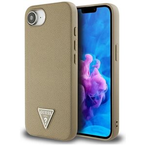 Husa premium pentru  iPhone 16e compatibila MagSafe Guess Luxury Series - Maro deschis