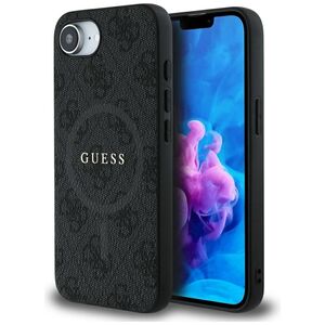 Husa premium pentru  iPhone 16e compatibila MagSafe Guess Luxury Series - Negru printat