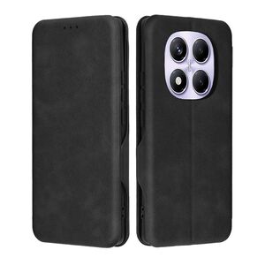 Husa tip carte pentru Xiaomi Redmi Note 14 Pro 4G Smart Wallet fata - spate protectie 360 - Negru