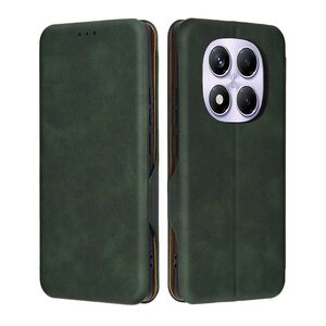 Husa tip carte pentru Xiaomi Redmi Note 14 Pro 4G Smart Wallet fata - spate protectie 360 - Verde