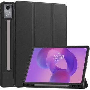 Husa pentru Lenovo Idea Tab Pro 12.7 inch cu functie wake-up/sleep si compartiment pentru stylus, tip stand - negru