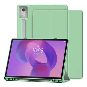 Husa pentru Lenovo Idea Tab Pro 12.7 inch cu functie wake-up/sleep si compartiment pentru stylus, tip stand - verde