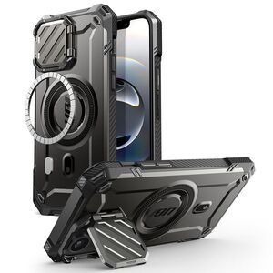 Husa iPhone 16e Supcase Unicorn Beetle XT MagSafe, negru