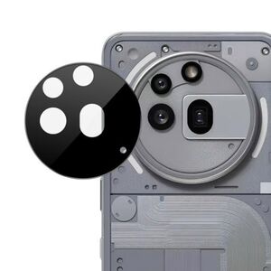 Folie de protectie camera pentru  Nothing Phone (3a) Pro din sticla securizata, Full Cover, Rezistenta 9H, Anti-Zgârieturi, montare usoara - Negru