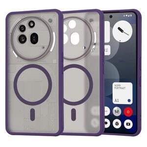 Husa pentru  Nothing Phone (3a) Pro cu MagSafe, Ghost Series, frosted - Mov
