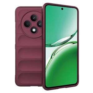 Husa pentru  Oppo Reno 12F, 12FS Liquid Silicone, Microfibre Lining, Non-Slip Airbag Design, Bordeaux