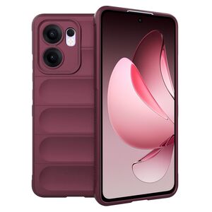 Husa pentru  Oppo Reno 13F, 13FS 4G, 5G Liquid Silicone, Microfibre Lining, Non-Slip Airbag Design, Bordeaux