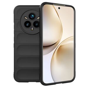 Husa pentru  Realme 14 Pro+ Plus Liquid Silicone, Microfibre Lining, Non-Slip Airbag Design, Negru denim