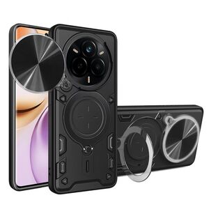 Husa pentru  Realme 14 Pro 5G cu protecție pentru cameră și suport magnetic integrat Ring Shockproof, Negru darth vader
