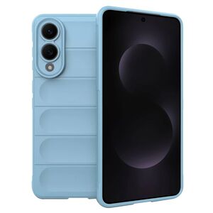 Husa pentru  Samsung Galaxy S25 Edge Liquid Silicone, Microfibre Lining, Non-Slip Airbag Design, Albastru
