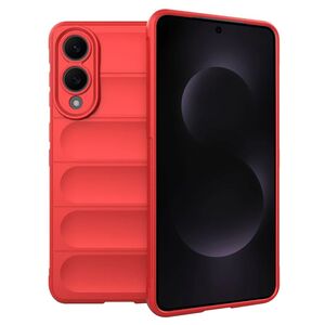 Husa pentru  Samsung Galaxy S25 Edge Liquid Silicone, Microfibre Lining, Non-Slip Airbag Design, Rosu