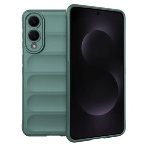Husa pentru  Samsung Galaxy S25 Edge Liquid Silicone, Microfibre Lining, Non-Slip Airbag Design, Verde