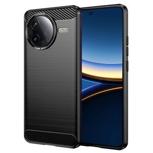 Husa pentru Poco F7 Pro Carbon Liquid Silicone, Negru denim
