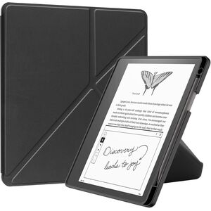 Husa pentru Kindle Scribe 10.2 2024 / 2022 cu functie sleep/wake-up, tip stand, inchidere magnetica si compartiment pentru stylus - negru