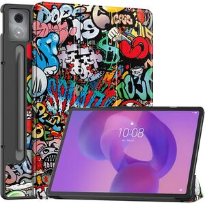 Husa pentru  Lenovo Idea Tab Pro 12.7 tip stand functie sleep/wake-up, protectie 360 - Graffiti