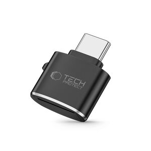 Cititor Carduri Micro SD / TF cu Conector USB-C – Compact, Transfer Rapid, Plug & Play, Negru