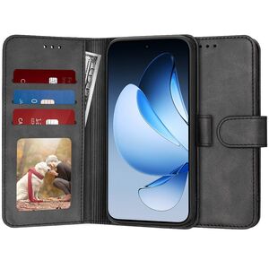 Husa pentru  Oppo Reno 13 tip carte 360 Kickstand Portofel Multifunctional, Protectie Completa, Negru denim