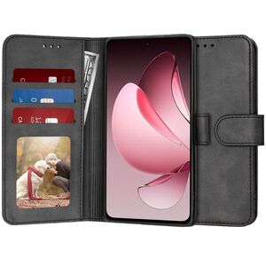 Husa pentru  Oppo Reno 13F, 13FS 4G, 5G tip carte 360 Kickstand Portofel Multifunctional, Protectie Completa, Negru denim