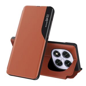 Husa pentru  Xiaomi Redmi Note 14 Pro 5G tip carte, Smart View, Portocaliu