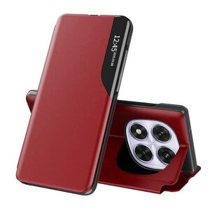 Husa pentru  Xiaomi Redmi Note 14 Pro 5G tip carte, Smart View, Rosu