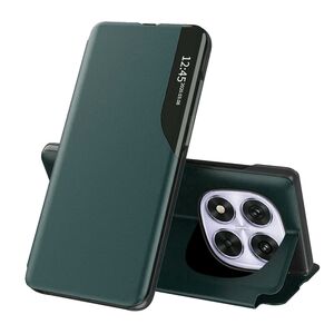Husa pentru  Xiaomi Redmi Note 14 Pro 5G tip carte, Smart View, Verde