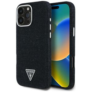 Husa premium pentru  iPhone 16 Pro Max compatibila MagSafe Guess Luxury Series - Negru