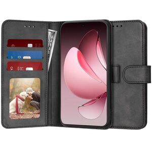 Husa pentru Oppo Reno 13 Pro tip carte 360 Kickstand Portofel Multifunctional, Protectie Completa, Negru denim