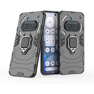 Husa pentru  Nothing Phone (3a) cu inel Ring Armor Kickstand Tough, Negru